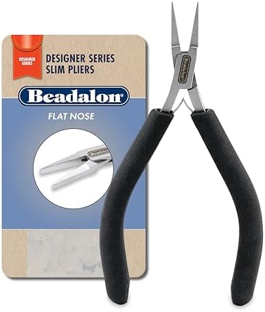 Beadalon Designer Series Slim Pliers - Flat Nose, Black
