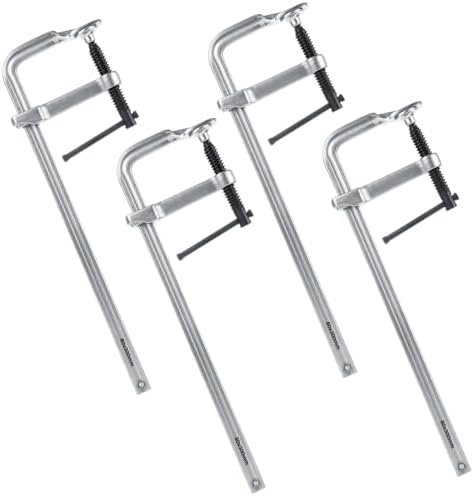 JMIATRY 4PCS F Clamps 12 Inches, Welding Bar Clamps, F-clamps for Welding