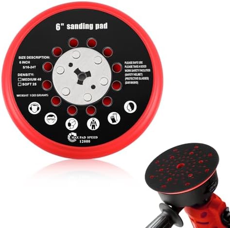 6" Replacement Sander Pad Compatible with Bosch Get75-6n, 1 Set