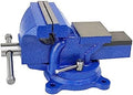HFS(R) 5" Heavy Duty Bench Vise Anvil with 360° Swivel Locking Base Desktop Clamp (16LBS) - FS Blue Design