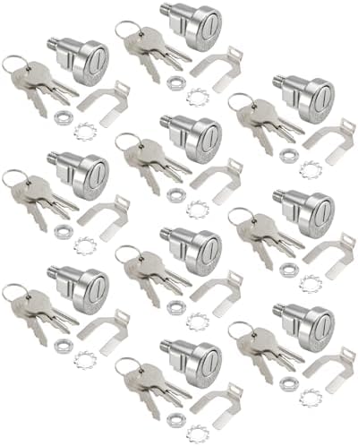 L-1172C National Mailbox Lock with 3 Keys, 10-Pack | Compatible with National USPS-L-1172C C9100 CompX NDCBU CBU Cluster Mailboxes, Clockwise