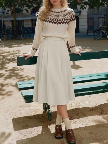 Casly Lamiit A-Line Midi Skirts for Women Business Skirt