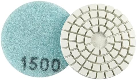 Diamond Polishing Pad, 2 inch 50 mm 1500 Grit Sanding Discs for Grinder & Polisher, Hook and Loop Backing Pad for Grinding Buffing Granite Marble Concrete Stone (1 Piece)