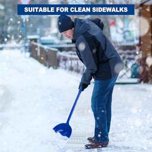 Frienda 6 Pcs Plastic Snow Shovel Large Scoop Shovel, Blue