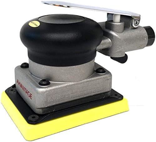 AirVANTAGE Industrial-Grade Orbital Pneumatic 3" x 4" Jitterbug Air Sheet Sander Non-Vacuum, 1/4 in. NPT Air Inlet (NV: Hook & Loop)