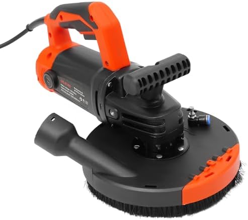 Concrete Grinder Machine, 2200W Electric Concrete Grinder Handheld Cement Grinder 7" 6 Variable Speed Concrete Grinding Machine Concrete Polishing Machine Sander