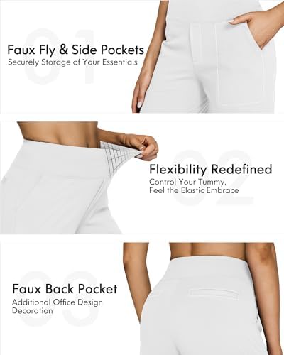 G4Free Yoga Pants for Women Wide Leg Pants with Pockets High Waisted