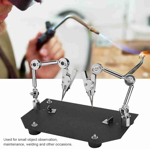 Welding Work Clip, Auxiliary Jewelry Soldering Clamp Angle Adjustable Steel Tool for Repairing Microelectronics Modeling, Small Object Observation