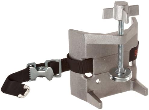 Talboys 711 Aluminum Cylinder Bench Clamp with Safety Message Strap, 3.25" Length x 5.25" Width x 6.5" Height, 4" to 14" Cylinder Holding Size (973036)