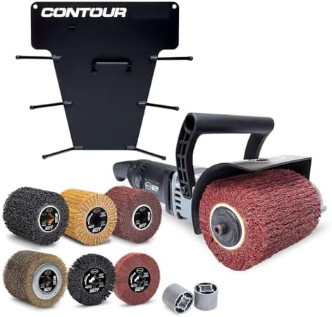 Eastwood Contour SCT Surface Conditioning Tool, Metal Rack, & Drum Sanders Master Kit | 6 Speed 9 AMP 3700 RPM Motor Power Drum Sanders Rotary Tools | All-in-One Multiple Surface Sanding Machine Set