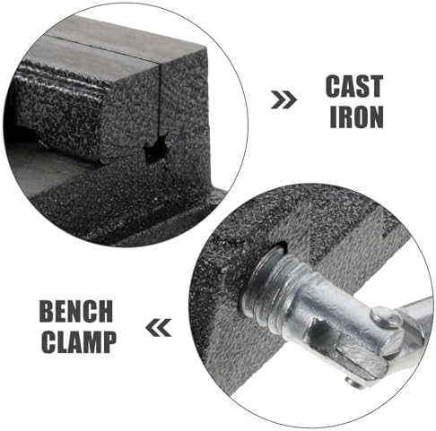LIFKOME 3 Inch Cast Iron Drill Press Vise and Table Bench Clamp for Woodworking Milling and Drilling Machines, Small Workholding Device for Precision Clamping Random Color