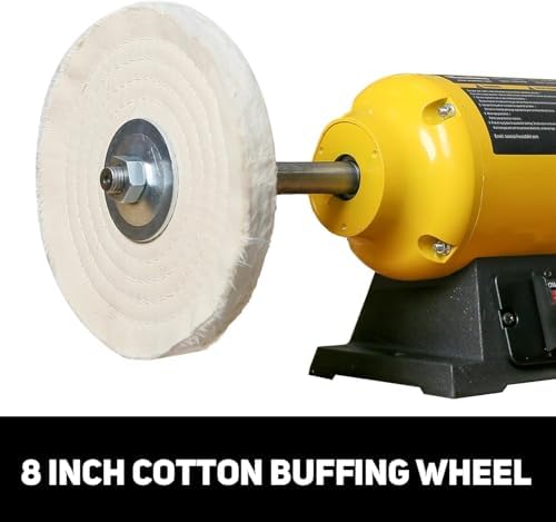 Woodskil 8" 3/4HP Benchtop Buffer Polisher,4.8A,3600RPM