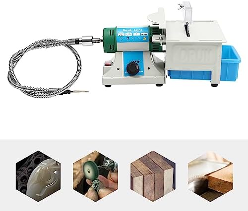 750W Lapidary Saw Polisher Multifunctional Rock Cutting Saw Adjustable Speed Stone Cutter (800-10000 RPM) for Polishing, Grinding, and Cutting Jade, Metal, Wood (4in Blade)