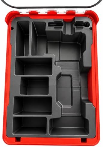 Packout Insert Organizer compatible with Milwaukee M12 FUEL Detail Sander 2531-20, Custom Tool Tray for PACKOUT Case 48-22-8435, 5-Compartment