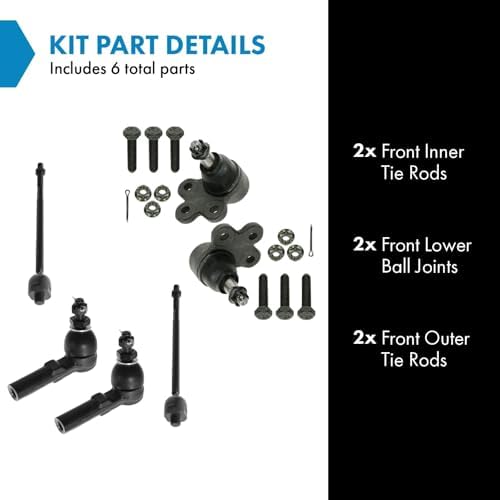TRQ Front Steering & Suspension Kit Ball Joint Tie Rod