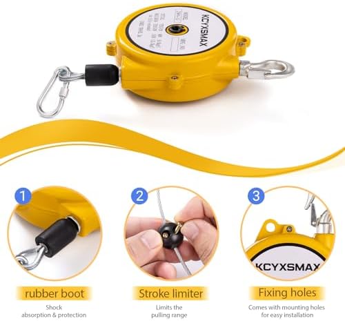 Retractable Spring Balancer, SelfLocking Ratchet Device with 3-m Wire Rope (ZW 5-9)