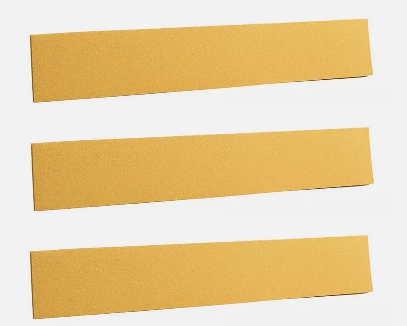 Hook & Loop Backing Longboard Sandpaper Sheets (2-3/4'' X 16-1/2'') Sandpaper for Automotive, Woodworking Air File Sander, Hand Sanding Block ((Grit-400)(100pcs))