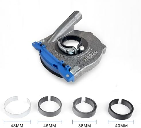 HERZO Aluminum Dust Shroud for Angle Grinder 4.5 inch and 5 Inch, Includes 5Inch Diamond Grinding Cup Wheel