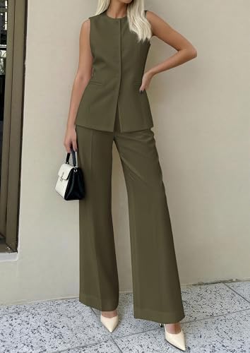 PRETTYGARDEN Women's 2 Piece Sets Business Casual Outfits