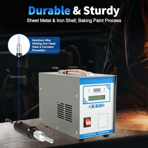 Ultrasonic Spot Welder, 200-700W Plastic Welding Machine with MCU Control System and Triode Control, 28KHZ High Speed Handheld Welder, Portable Spot Welding Machine for PP ABS PE