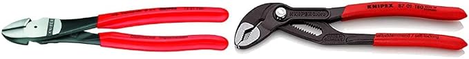 KNIPEX High Leverage Diagonal Cut and KNIPEX - 8701180 7-1/4-Inch Cobra Pliers