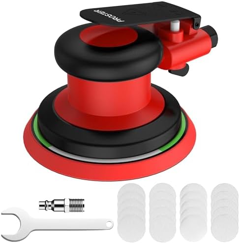 Proster 5" Air Orbital Sander Pneumatic 12000 RPM 5mm Orbit 20pc Kit