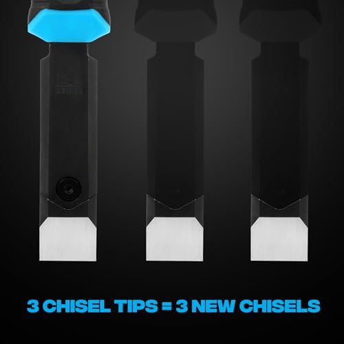 OX Chisel Tips 3 Pack - 25mm Replacement Tips for Demolition
