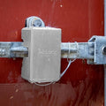 PACLOCK's 82-Series Patented Container Lock, UCS, Keyed Different, Silver, Anodized Aluminum, 1, for Ribbed-Handles on Container Doors