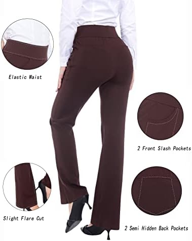 ZTN Womens Stretchy Dress Pants High Waist Work Casual