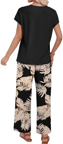 WIHOLL Two Piece Sets for Women Summer Spring Outfits Lounge Sets Beach Vacation Clothes Airport Travel Matching Clothing