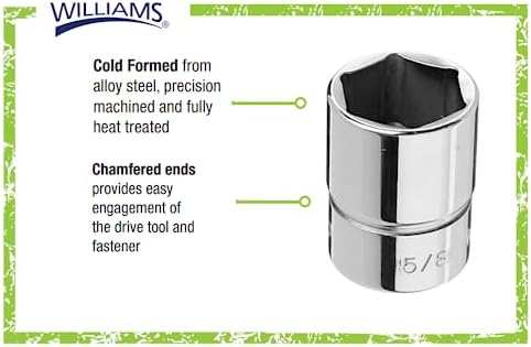 Williams B-620 5/8-Inch Shallow 6 Point Socket
