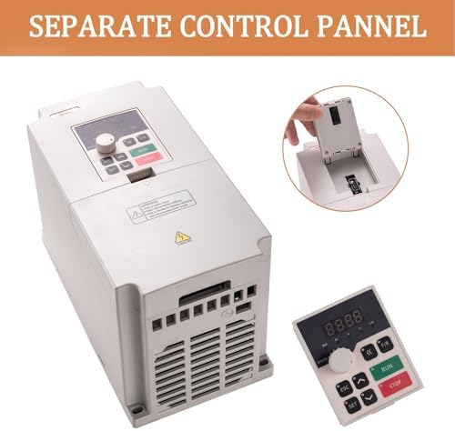 QNK 4KW 5.5HP 220V AC 17A VFD Converter Single to 3 Phase Inverter