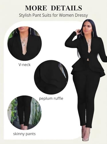 Aro Lora Pant Suits for Women Dressy Casual 2 Piece Outfits