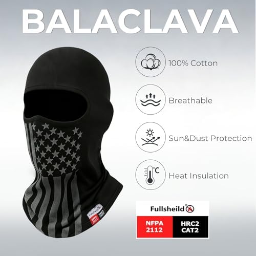 Fullsheild FR Balaclava Face Mask for Men Flame Resistant Hood Welding Cap