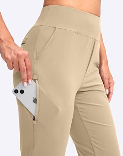 YYV Women's Golf Pants High Waist Stretch Ankle Pants with Pockets