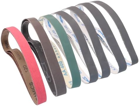 1x30 Sanding Belts for Knife Sharpening, 120-1000 Grit, 18 Variaty Pack
