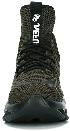 XUNRUO Work Safety Boots for Men and Women Steel Toe Lightweight Breathable Pull on Construction Boots
