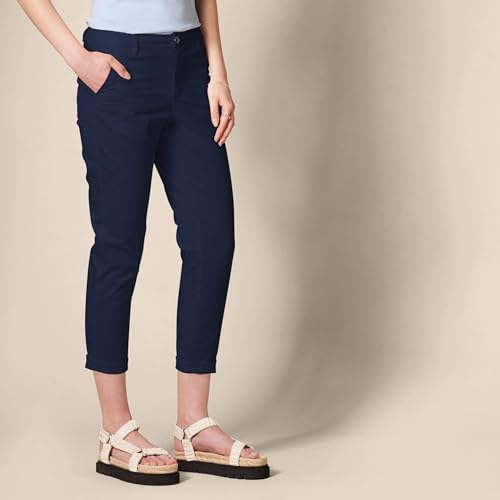 Amazon Essentials Women's Mid-Rise Slim-Fit Stretch Cropped Capri Pants (Available in Plus Size)