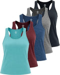 5 Pack Women's Dry Fit Tank Tops Sleeveless Athletic Workout Gym Yoga