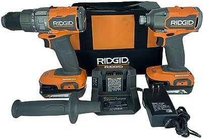 RIDGID 18V Brushless Drill/Driver and 3-Speed Impact Driver Kit with (2) 2.0 Ah Batteries and Charger(R92091SB3)