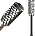Carbide Burr Set 1/4" Shank SB-5 Die Grinder Bits Tungsten Double Cut Burr Bits (1/2" Cutter Dia X 1" Cutter Length) for Die Grinder Kits Metal Grinding Drilling Polishing (1pcs)