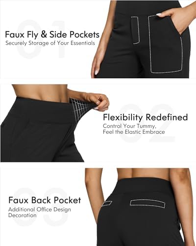 G4Free Yoga Pants for Women Wide Leg Pants with Pockets High Waisted