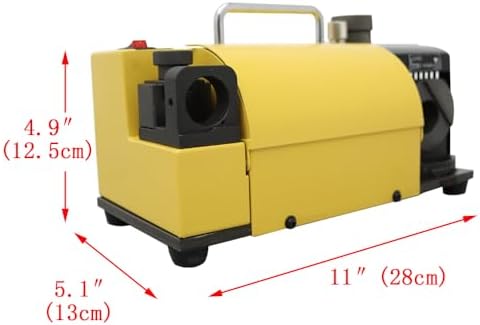 Drill Bits Sharpener,Twist Drill Bit Sharpener for 3-13mm with 100°(90°）-135° Angle Adjustment Portable & Precision Sharpening with 11 Collets 110V 120W (CBN Wheel for HSS)