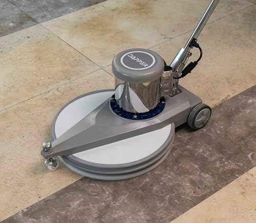 20" High-Speed Commercial Floor Burnisher, 1.5 HP, 1500 RPM, 40ft Cord, Rubber Bumper Guard, with Red, White & Black Pads for Cleaning, Polishing & Burnishing