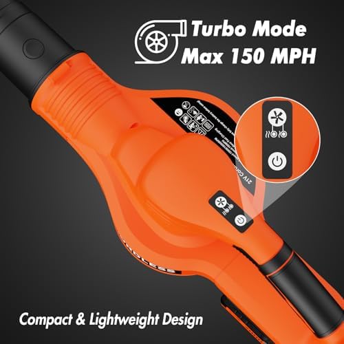 Leaf Blower Cordless 21V Electric with 2 Batteries and Charger Lightweight