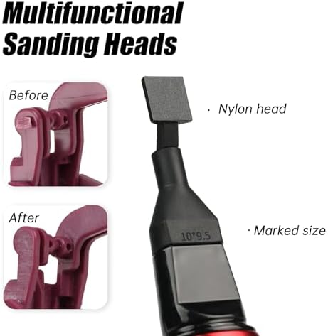 Reciprocating Detail Sander with 8pcs Sanding Head 3 Speed Adjustable Colorful Cordless USB Charging Electric Pen Sander with 12 Sheet Self-Adhesive Sandpaper and Storage Box