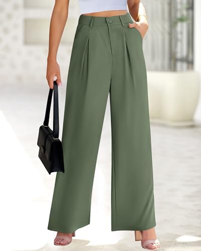 BTFBM Fall High Waisted Business Casual Palazzo Pants for Women Dressy 2026