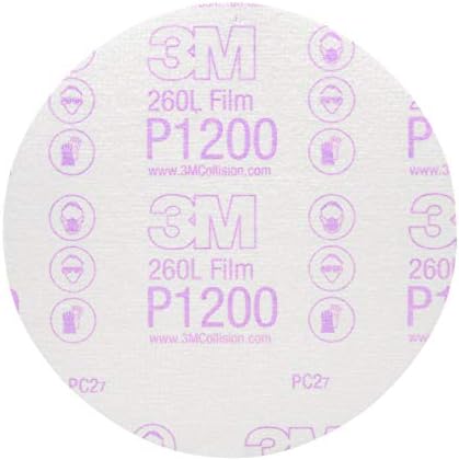 3M Hookit Finishing Film Abrasive Disc 260L, 00968, 6 in, P1200