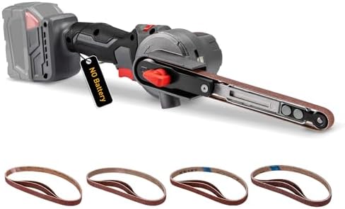 Brushless Cordless Detail Belt Sander Compatible with Milwaukee M18 (Battery Not Included), 2067 FT/Min High-Speed, 6-Speed Adjustable, 100° Pivoting Arm for Wood, Metal, Plastic