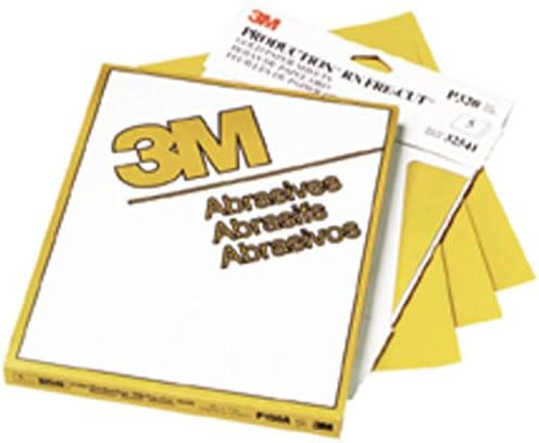 3M Gold Abrasive Sheet 216U, P150 Grade, 2-3/4 in x 17-1/2 in, 50 Sheets
